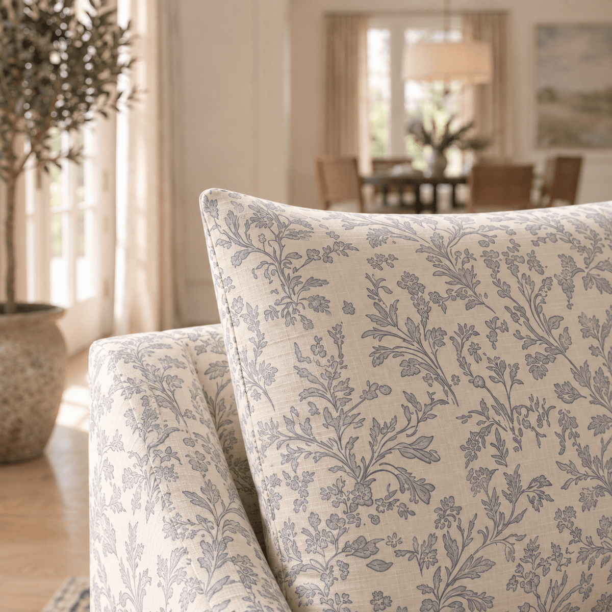 The Theodore Sofa in Ruby Nell - Lemon Park