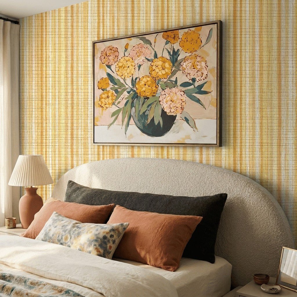 The Threads Faux Grasscloth Wallpaper - Lemon Park