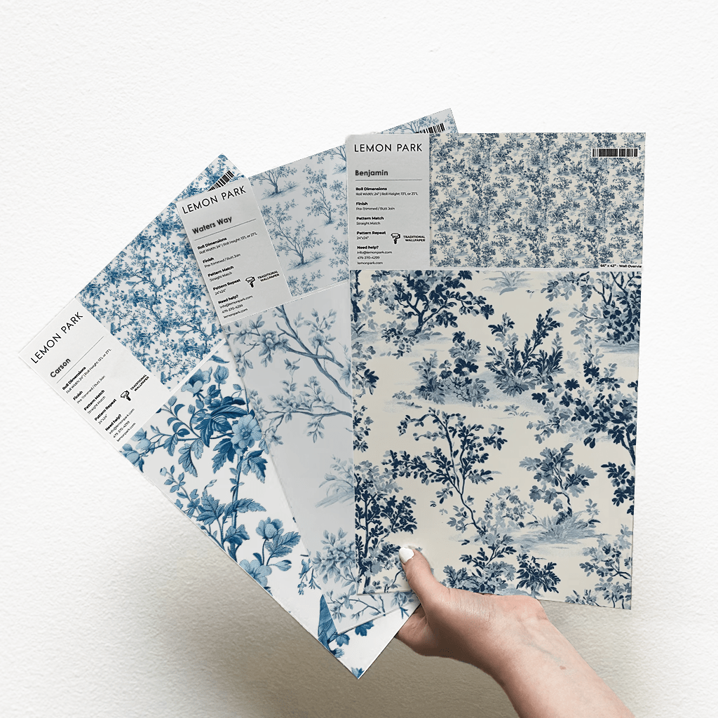 The Toile House Sample Kit - Lemon Park