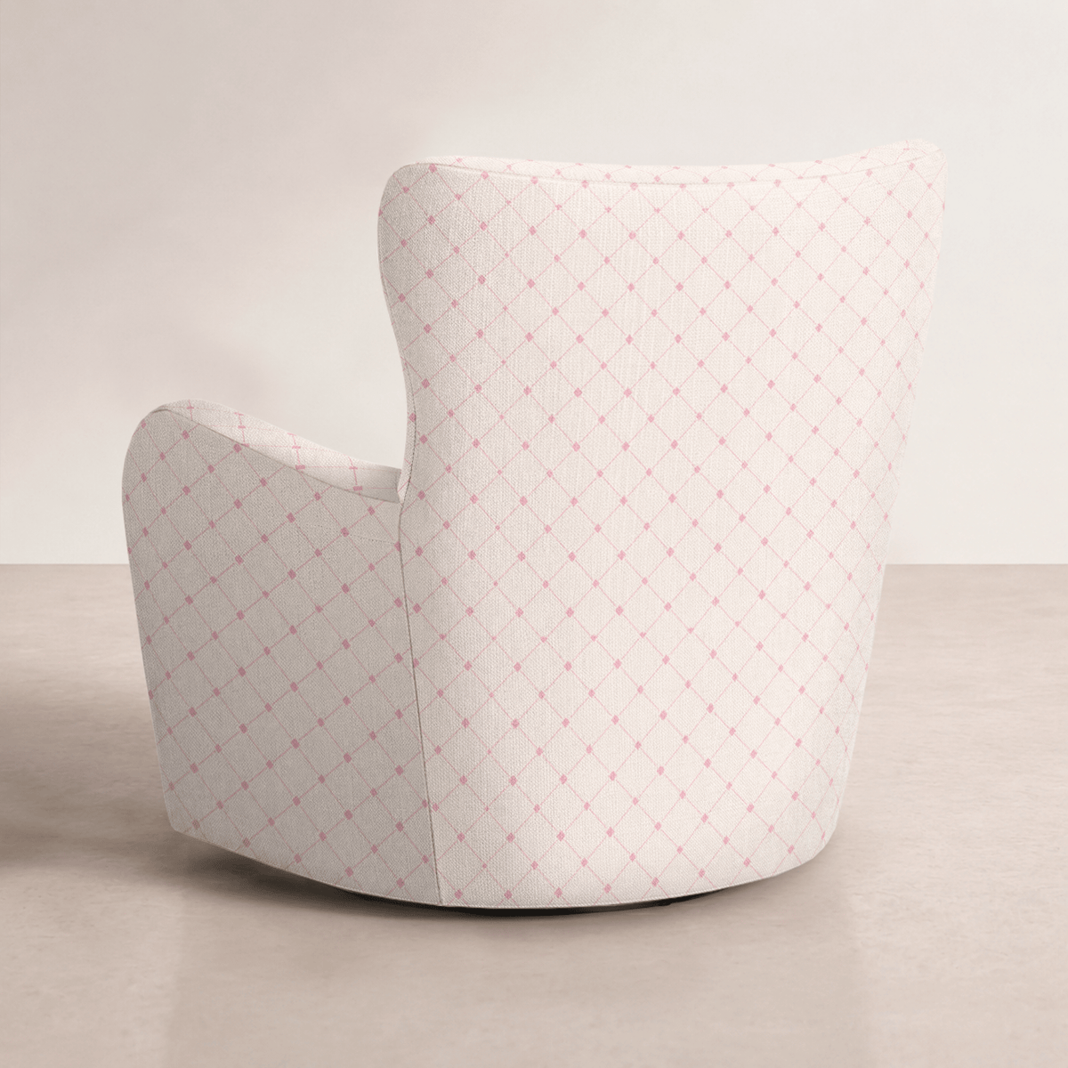 The Winston Chair in Bellagio Blush Linen Lattice - Lemon Park