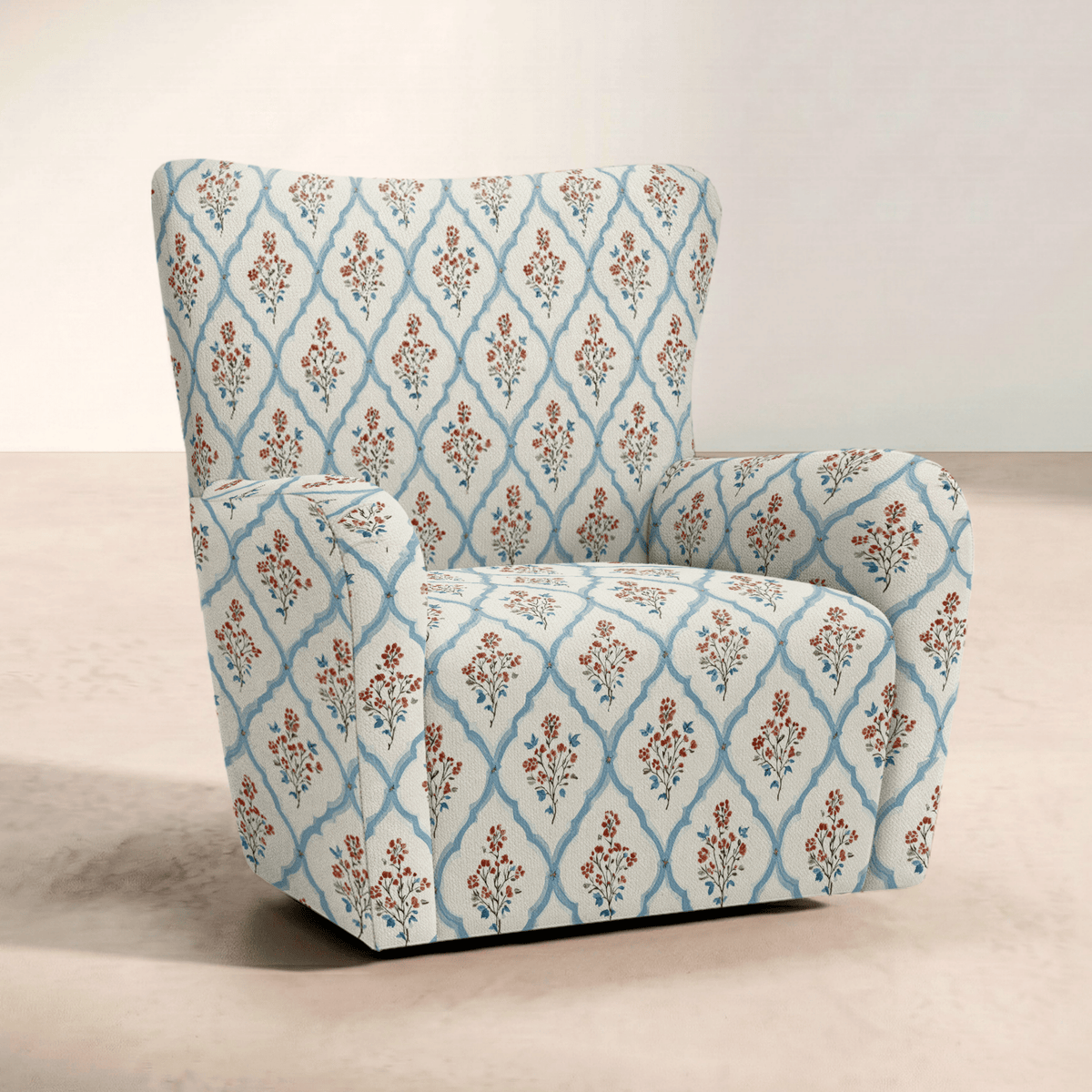 The Winston Chair in Chambray Tiles - Lemon Park