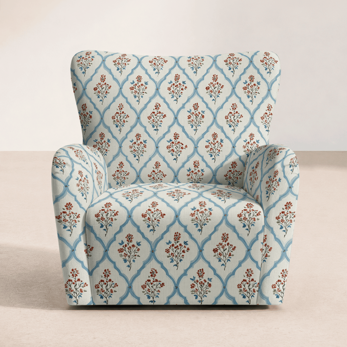 The Winston Chair in Chambray Tiles - Lemon Park