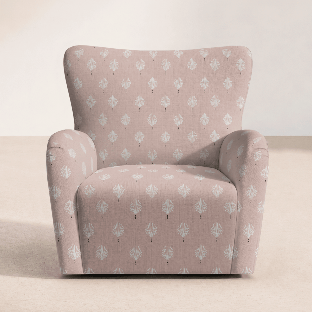 The Winston Chair in Loose Stems Petaline Block Print - Lemon Park