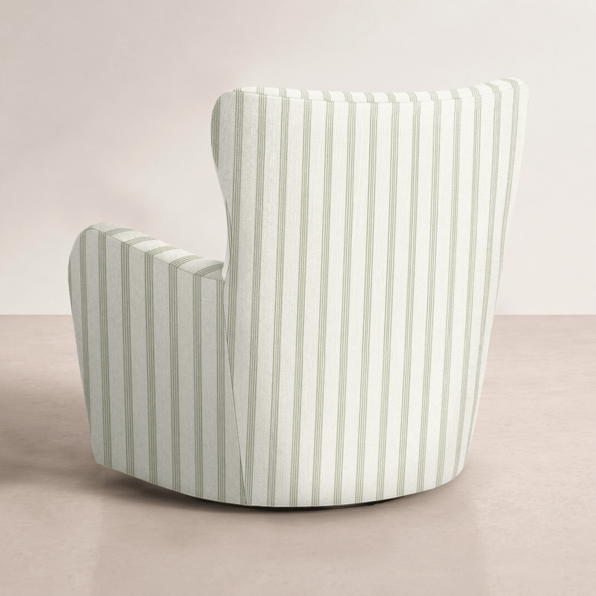 The Winston Chair in Orange County Olive Stripes - Lemon Park