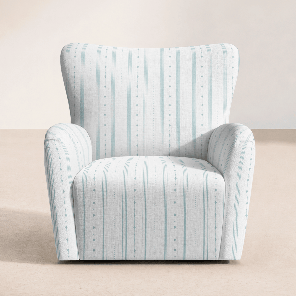 The Winston Chair in Pearl's Haven Spring Blue Stripes - Lemon Park