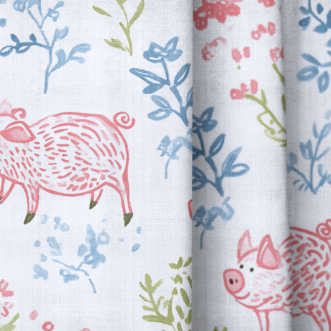 These Piggies - Drapery - Lemon Park