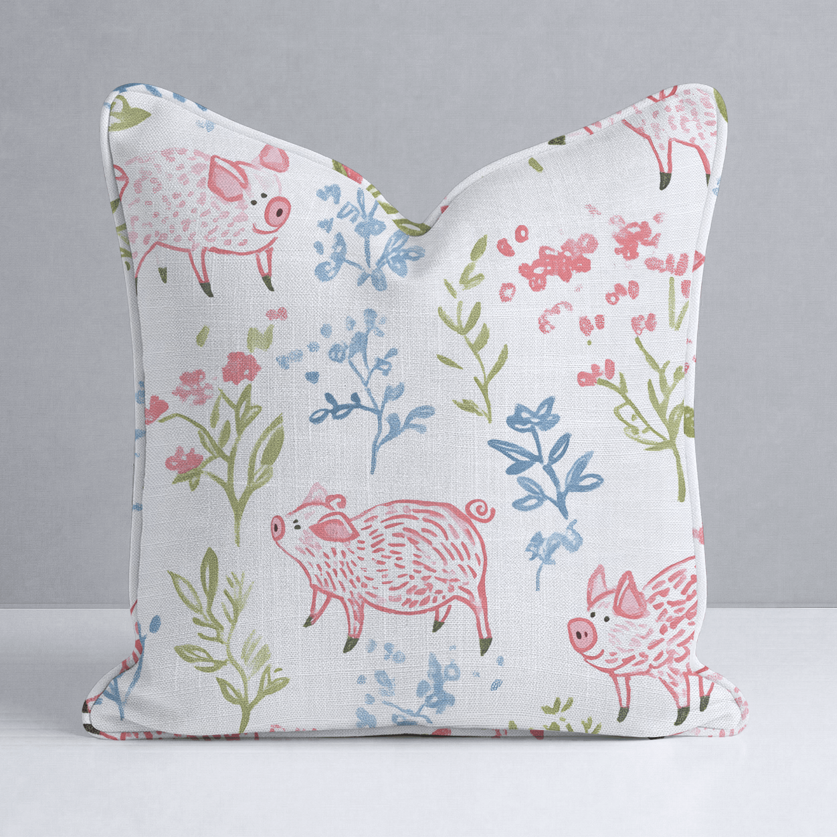 These Piggies Throw Pillow - Lemon Park