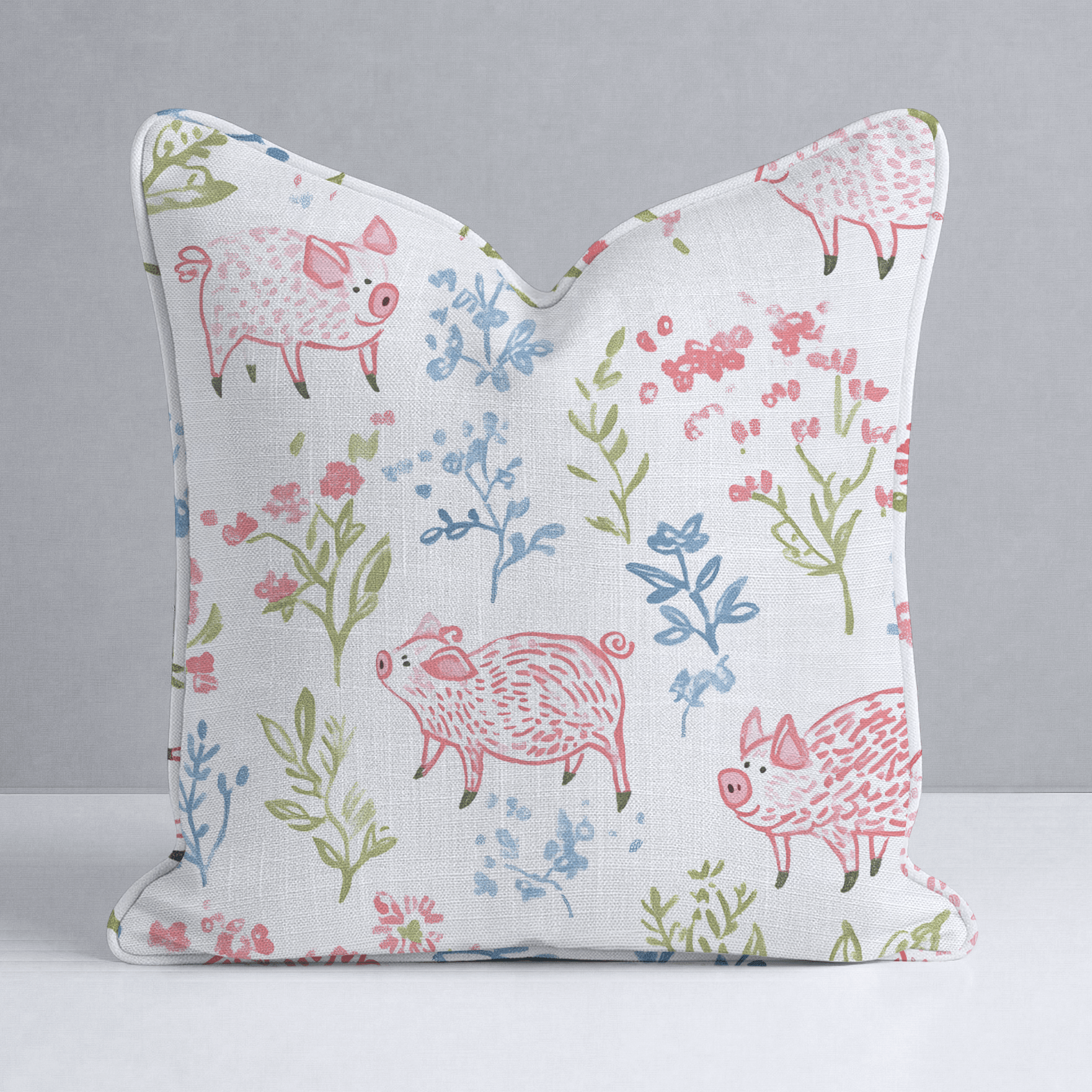 These Piggies Throw Pillow - Lemon Park