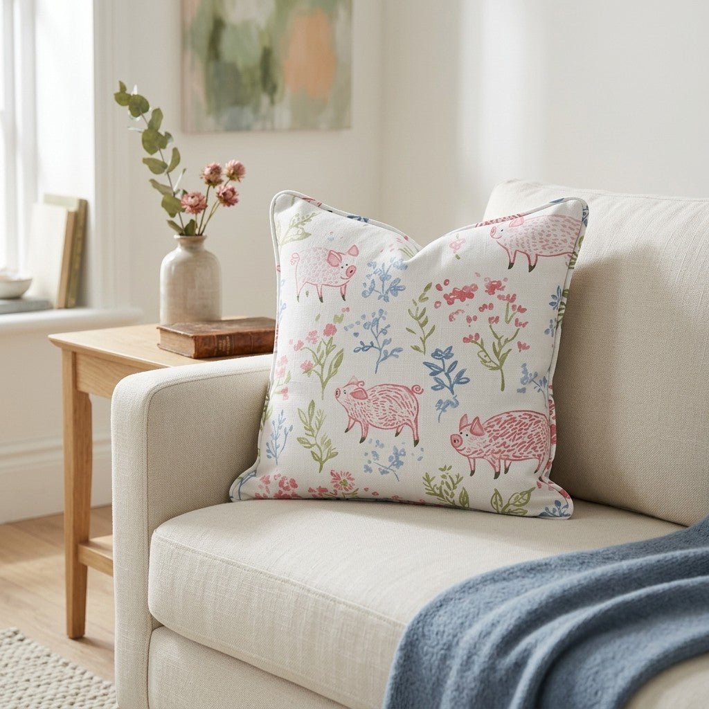 These Piggies Throw Pillow - Lemon Park