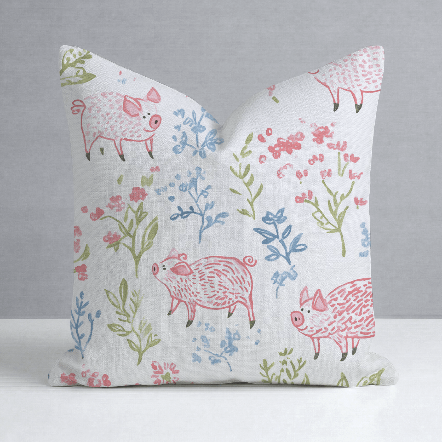 These Piggies Throw Pillow - Lemon Park