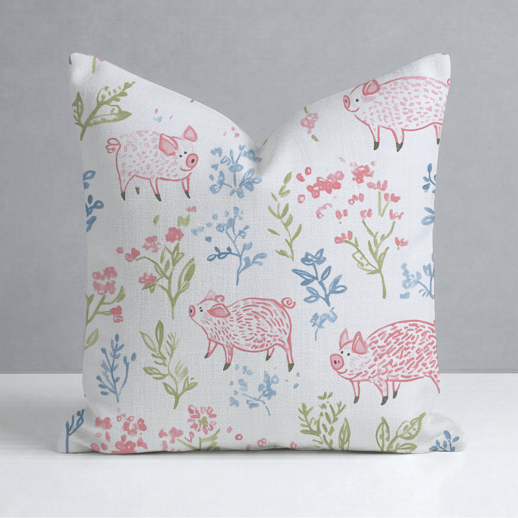 These Piggies Throw Pillow - Lemon Park