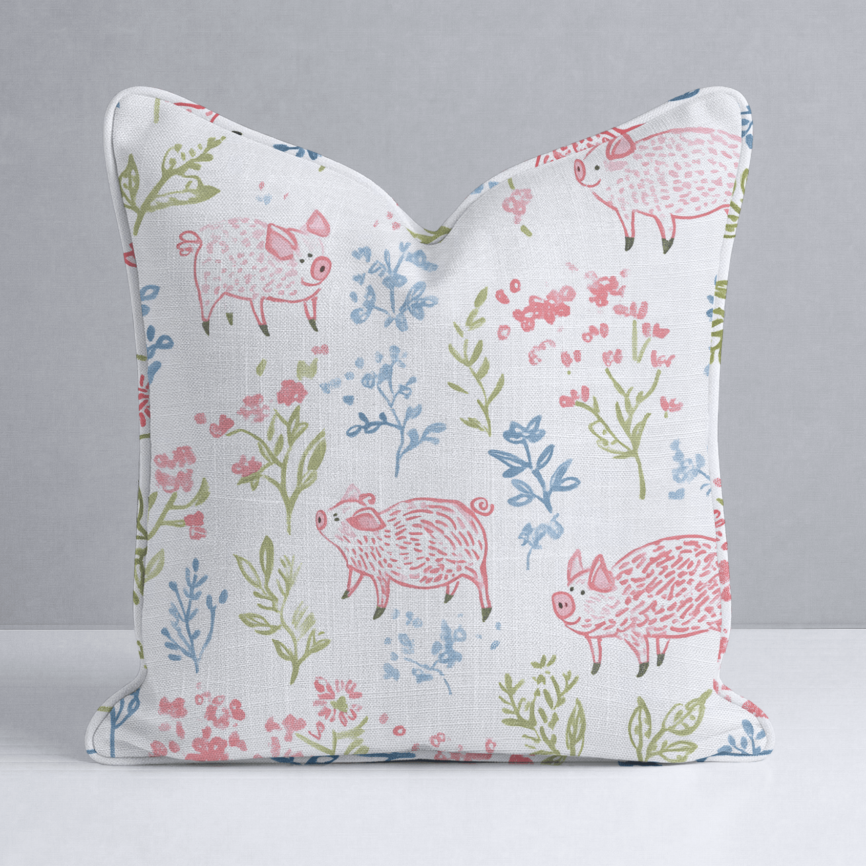 These Piggies Throw Pillow - Lemon Park