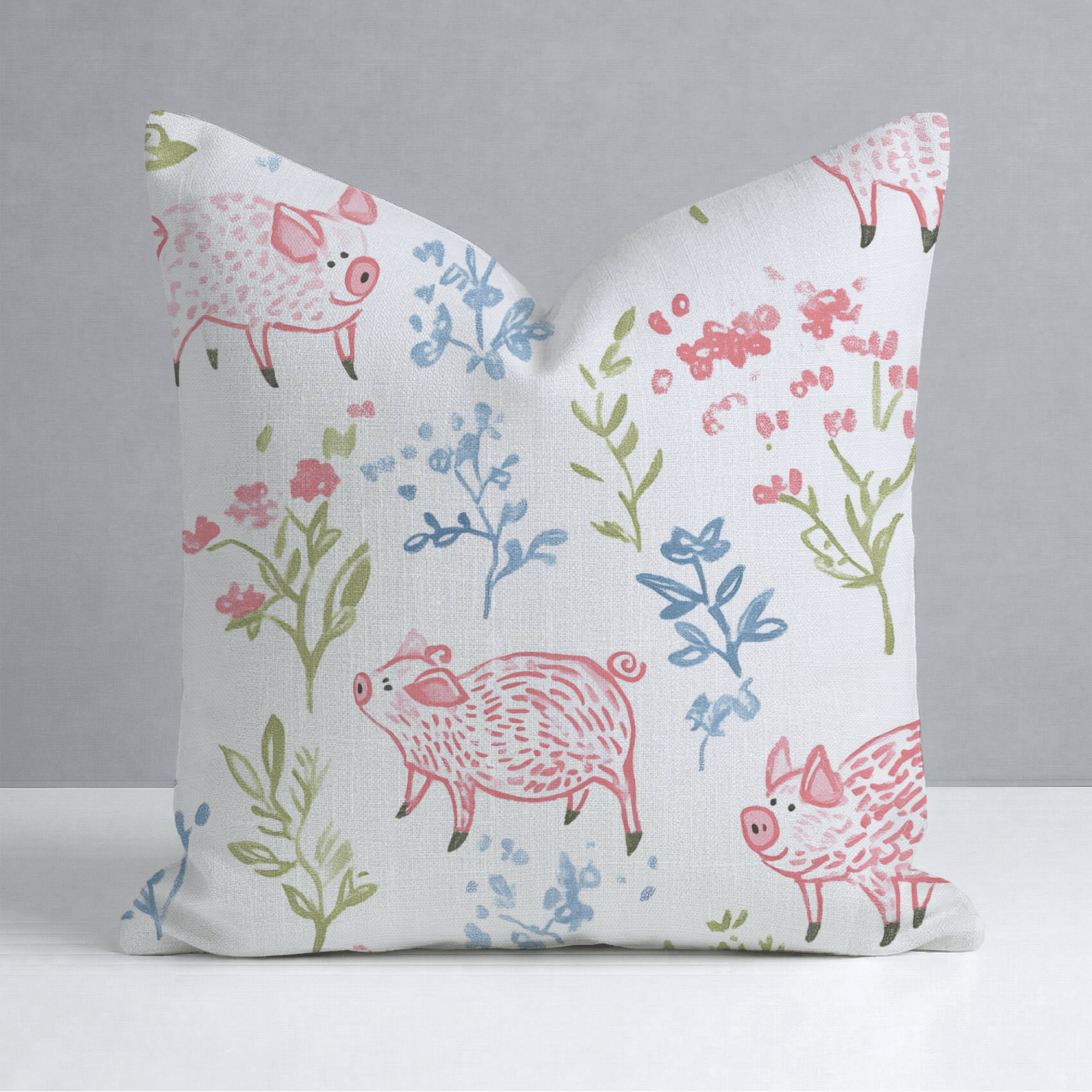 These Piggies Throw Pillow - Lemon Park