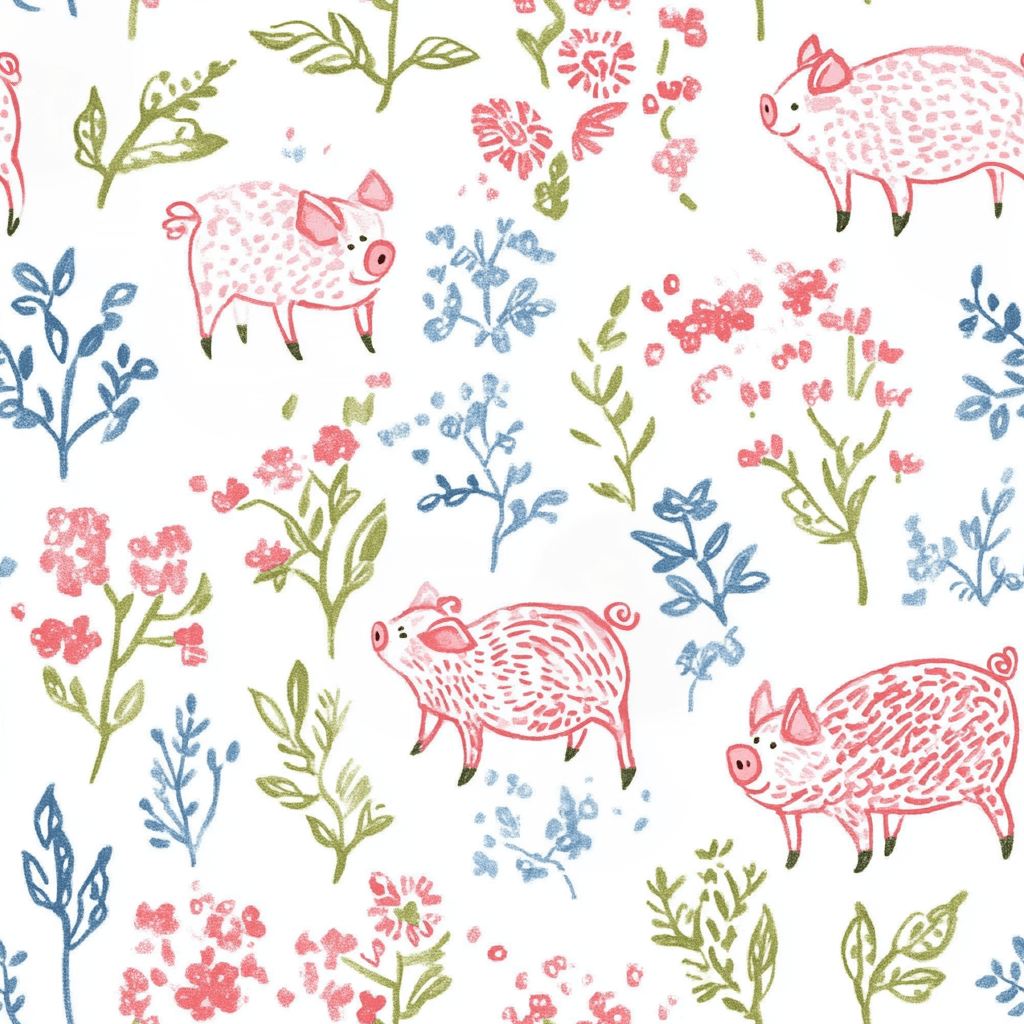 These Piggies Wallpaper - Lemon Park