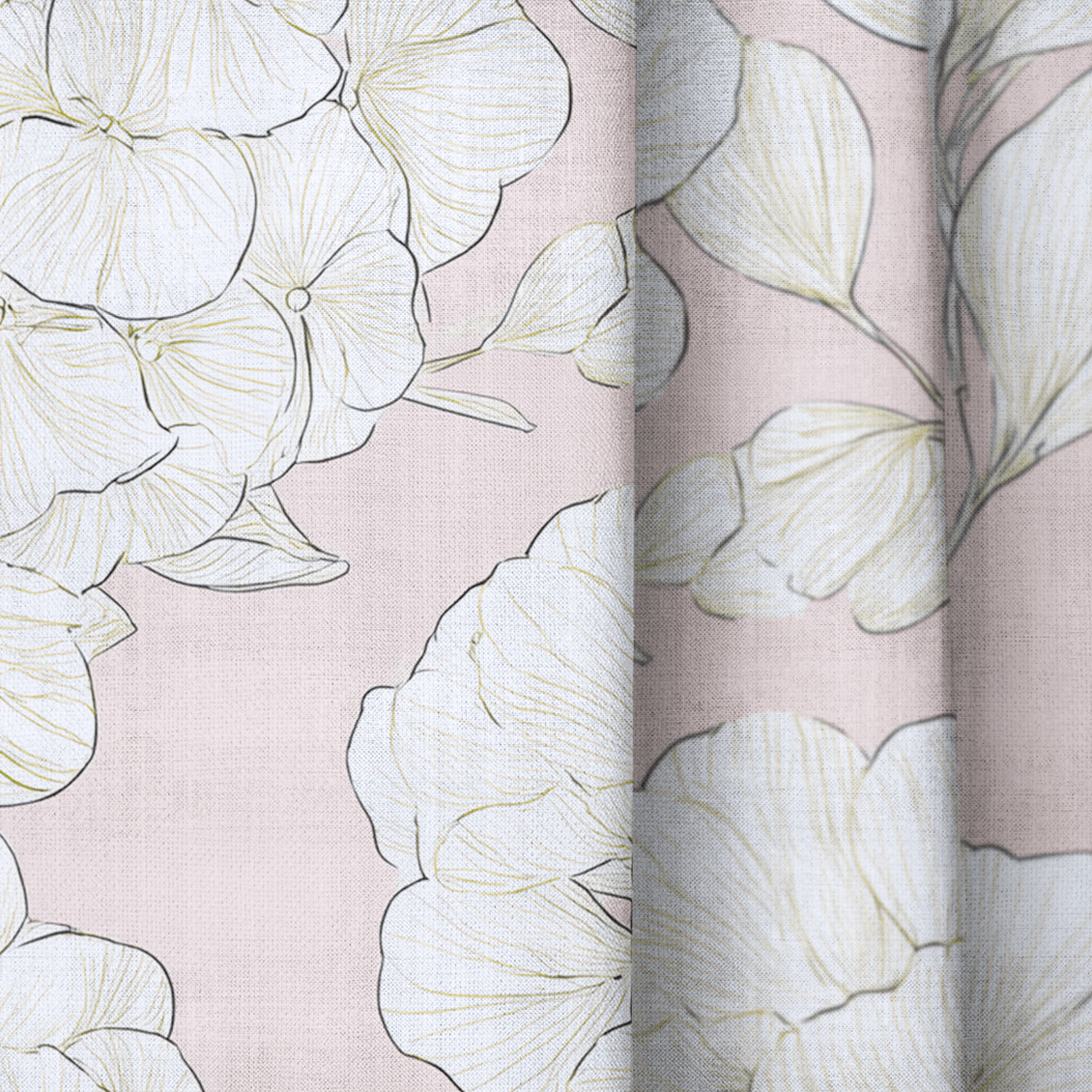 Think Pink Hydrangea - Drapery - Lemon Park