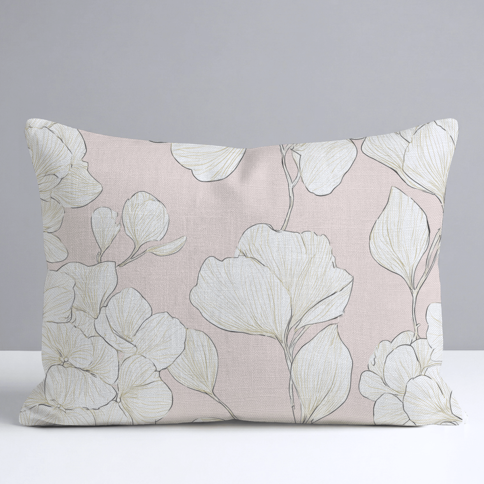 Think Pink Hydrangea Throw Pillow - Lemon Park