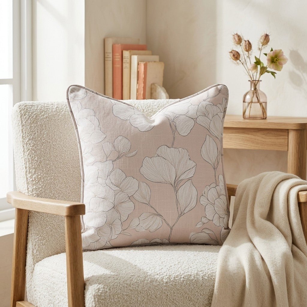Think Pink Hydrangea Throw Pillow - Lemon Park