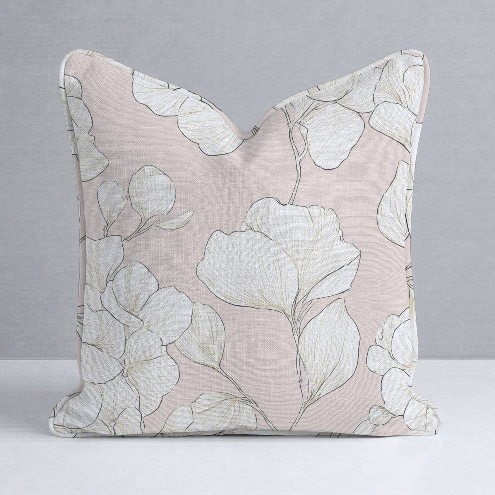 Think Pink Hydrangea Throw Pillow - Lemon Park