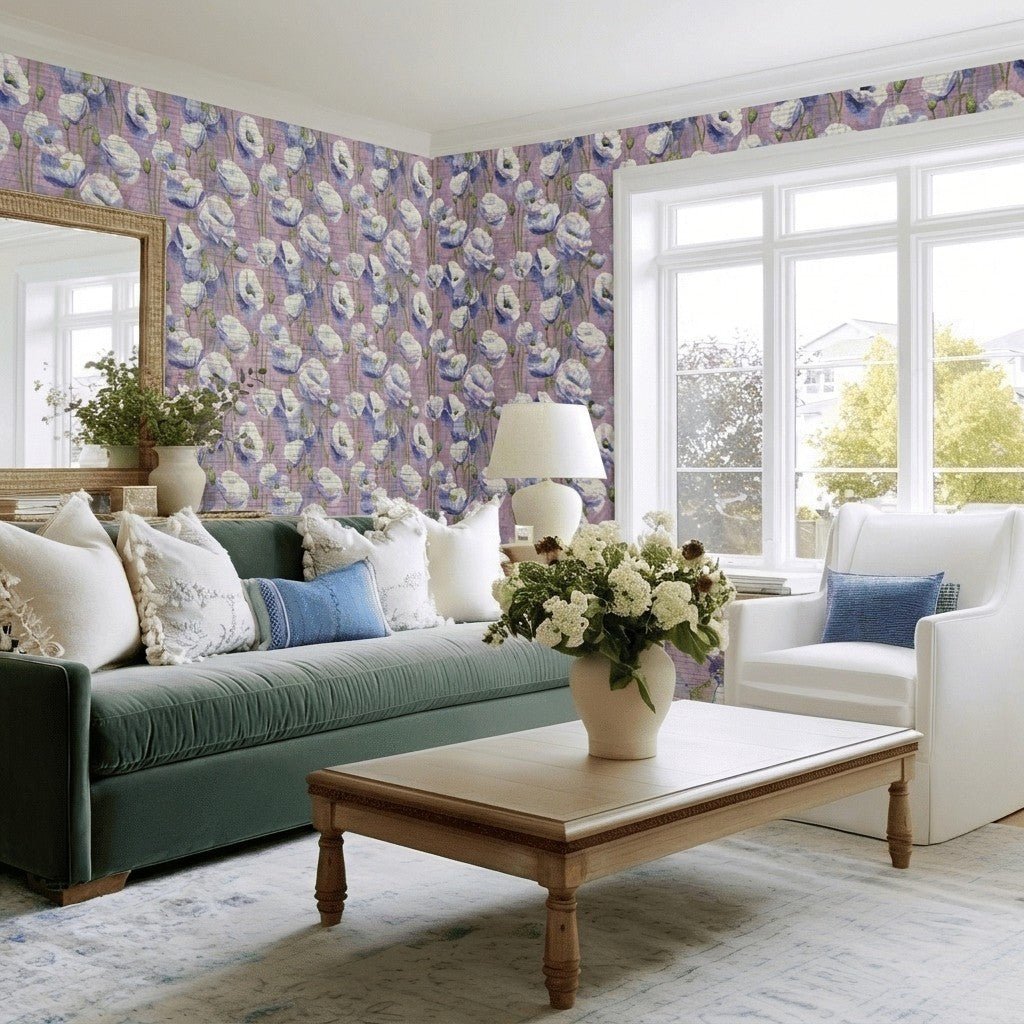 Thistle Brook Faux Grasscloth Wallpaper - Lemon Park
