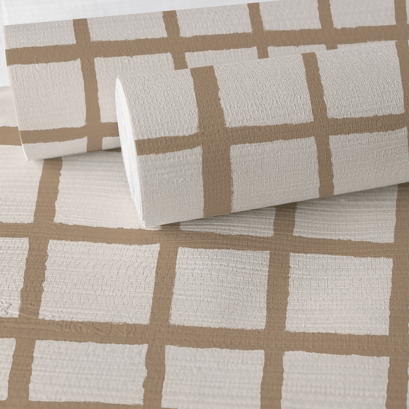 Thistle Check Faux Grasscloth Wallpaper - Lemon Park