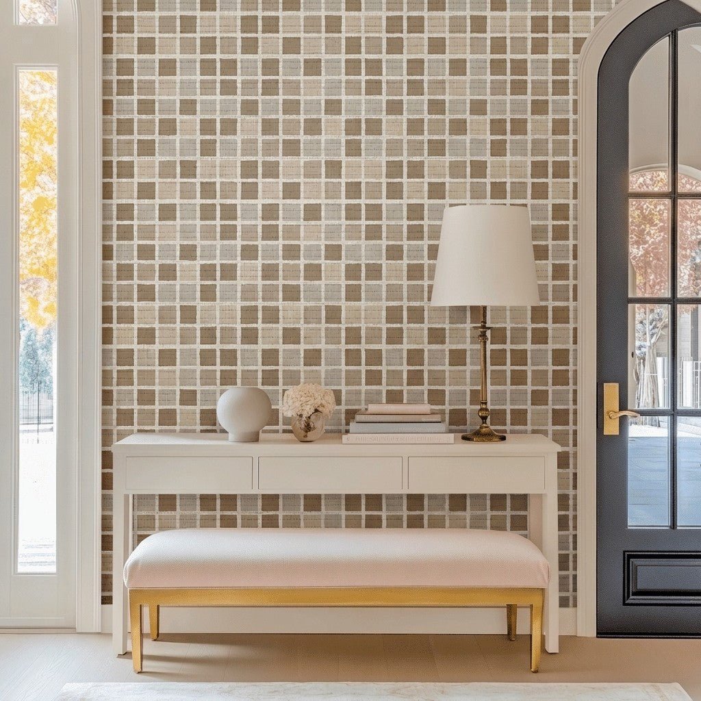 Thistle Hill Faux Grasscloth Wallpaper - Lemon Park
