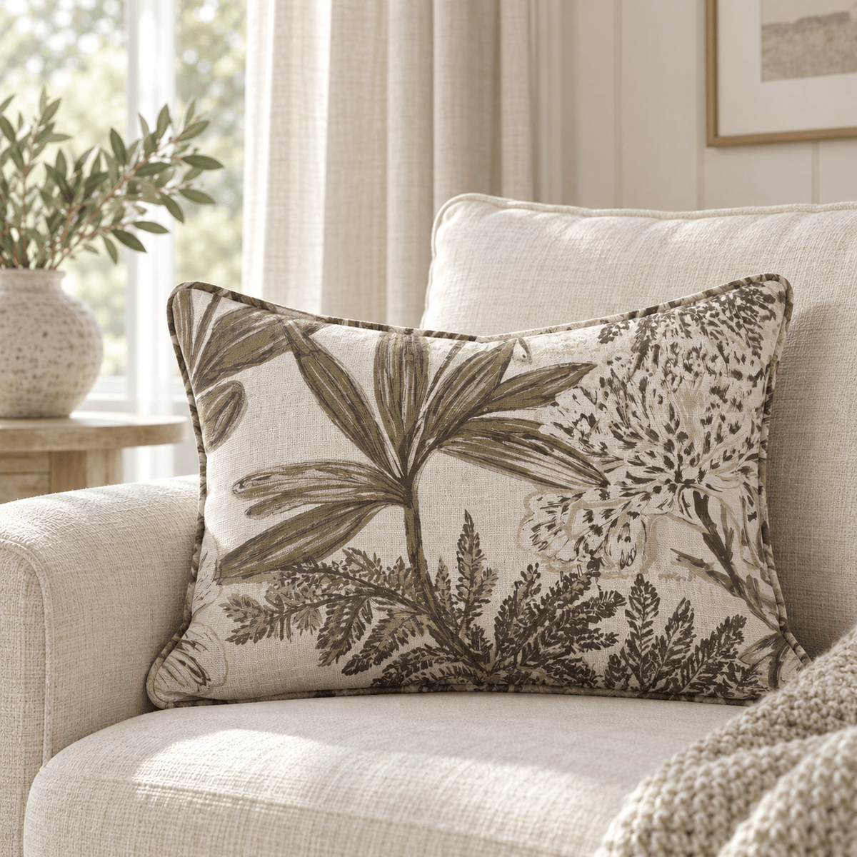 Thistle Hill Fernwood Throw Pillow - Lemon Park