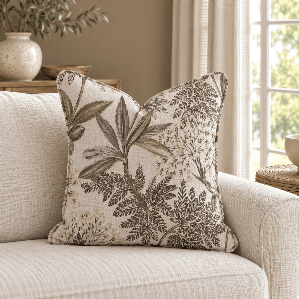 Thistle Hill Fernwood Throw Pillow - Lemon Park