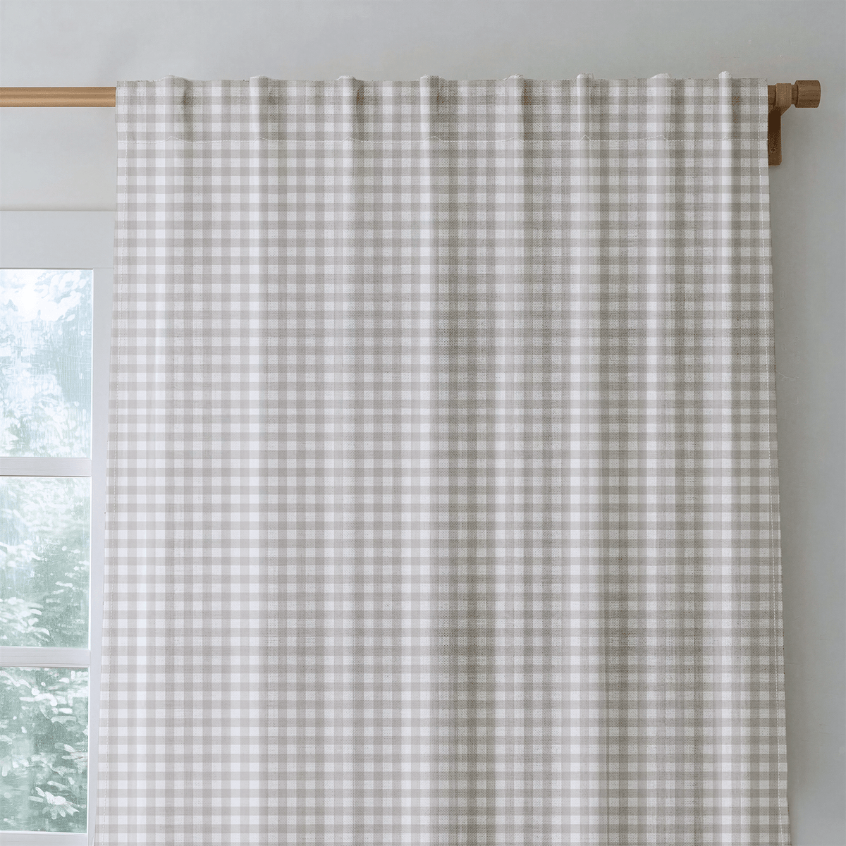 Thistle Hill Oat Gingham - Drapery - Lemon Park