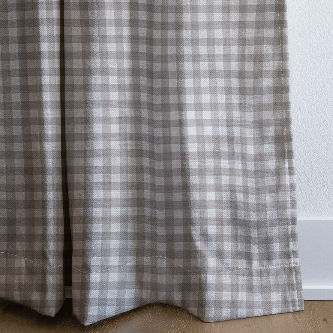 Thistle Hill Oat Gingham - Drapery - Lemon Park