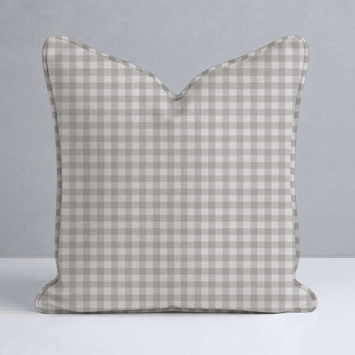 Thistle Hill Oat Gingham Throw Pillow - Lemon Park