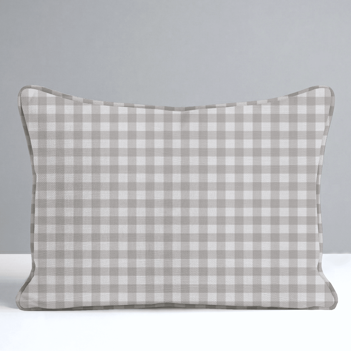 Thistle Hill Oat Gingham Throw Pillow - Lemon Park