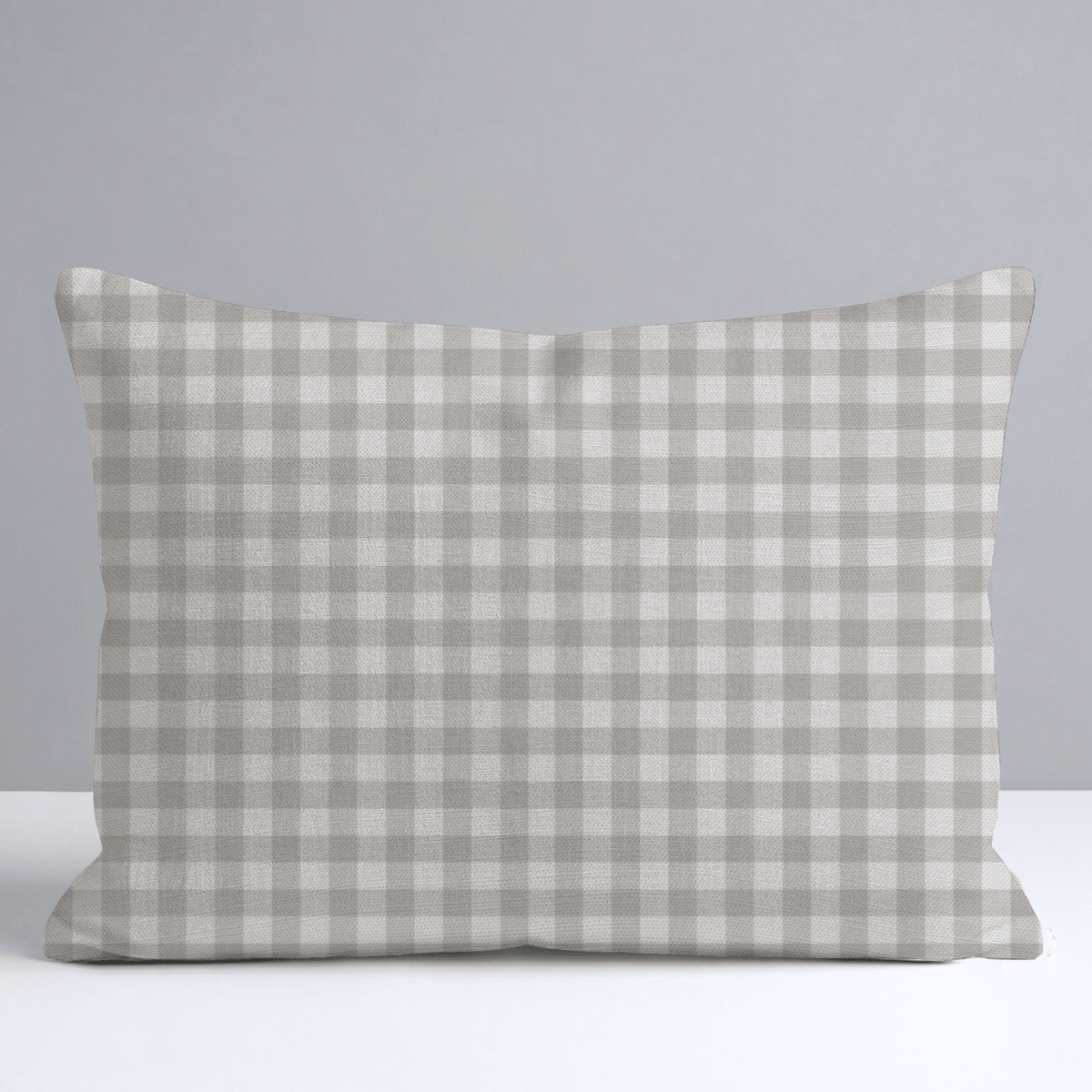 Thistle Hill Oat Gingham Throw Pillow - Lemon Park