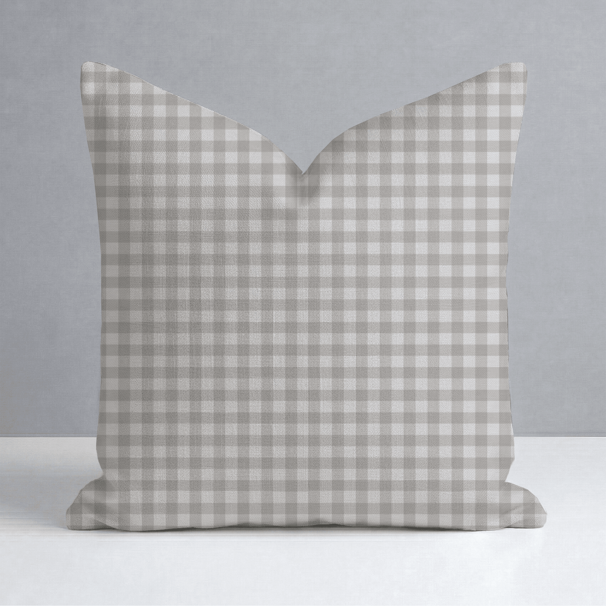 Thistle Hill Oat Gingham Throw Pillow - Lemon Park