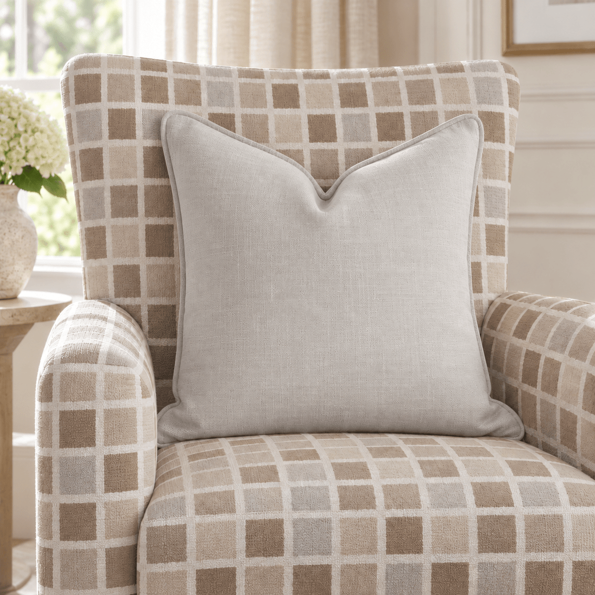 Thistle Hill Oat Throw Pillow - Lemon Park