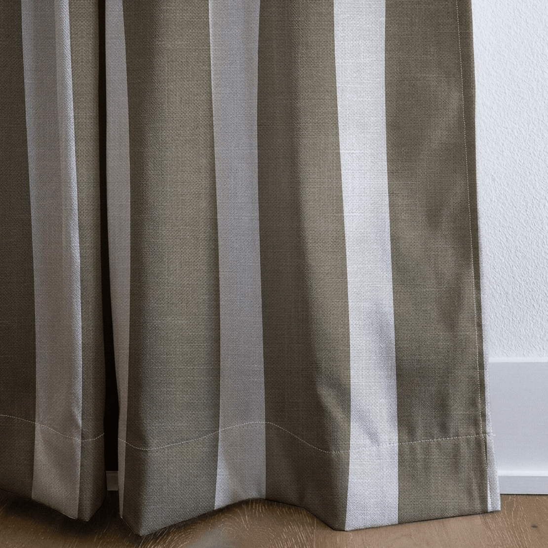 Thistle Hill Olive Stripe - Drapery - Lemon Park