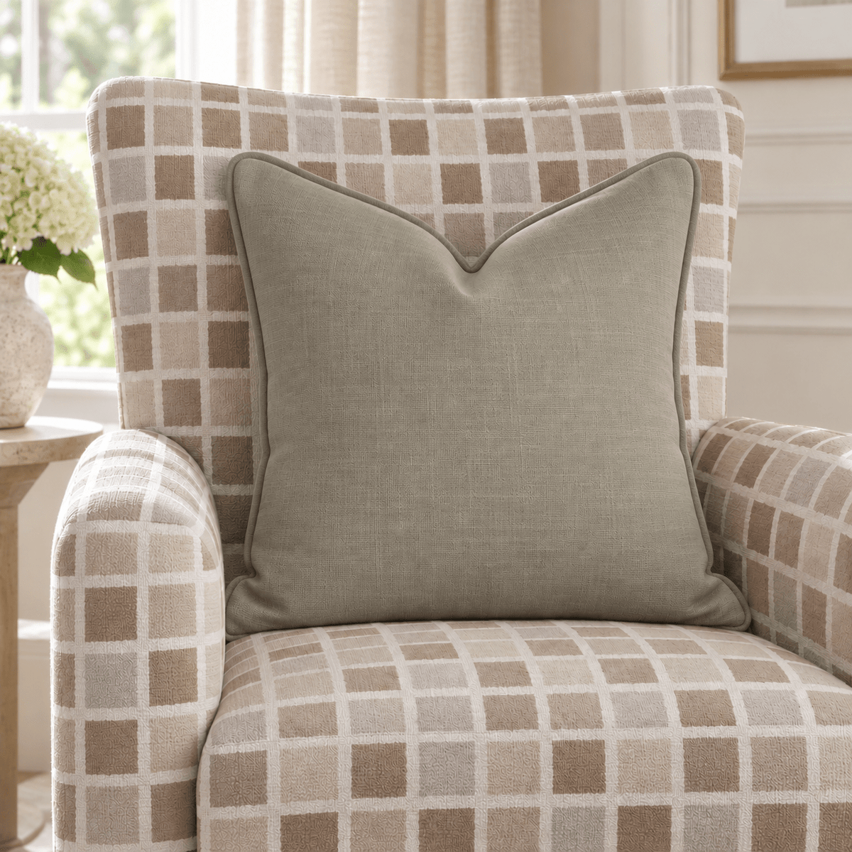 Thistle Hill Olive Throw Pillow - Lemon Park