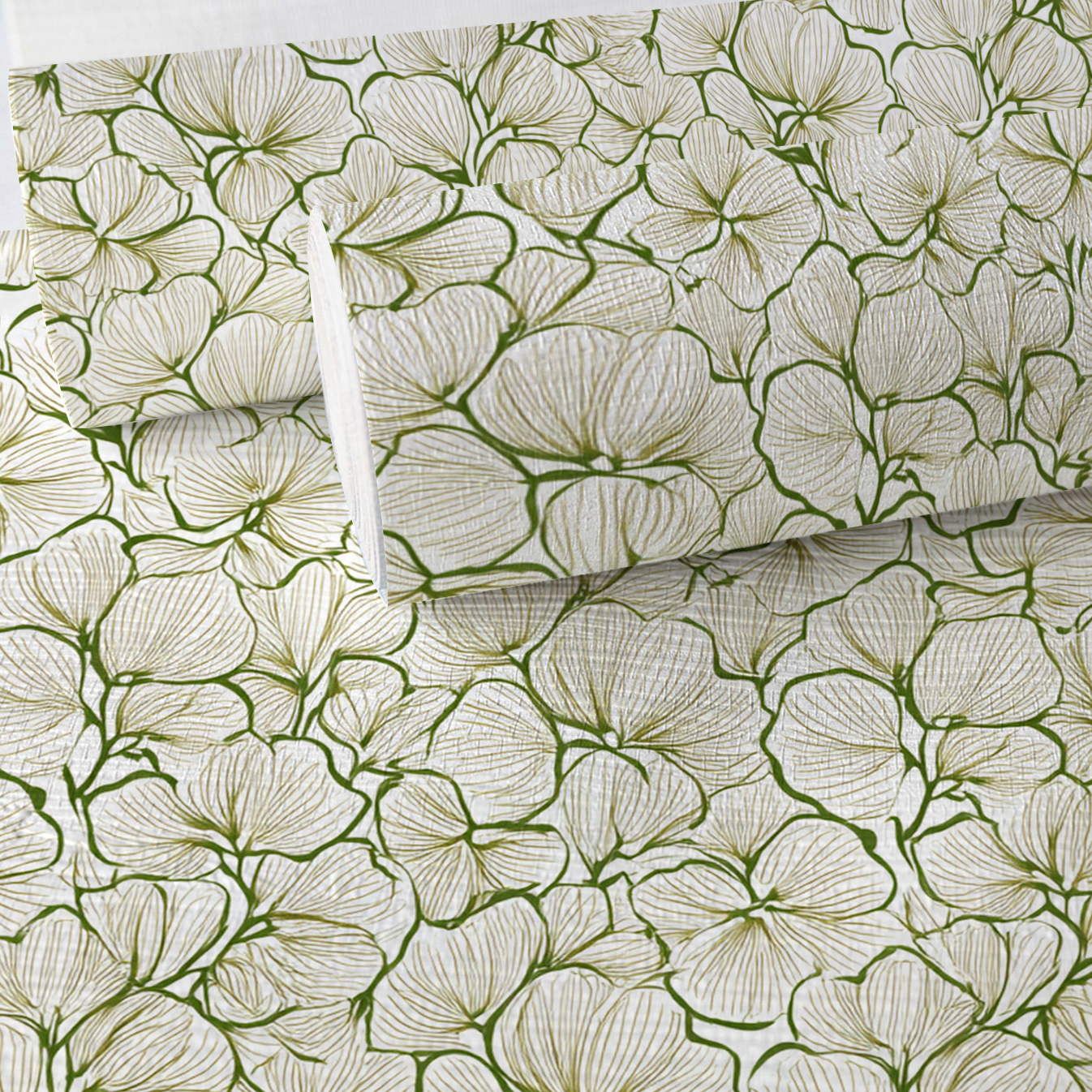 Three Leaf Clover Faux Grasscloth Wallpaper