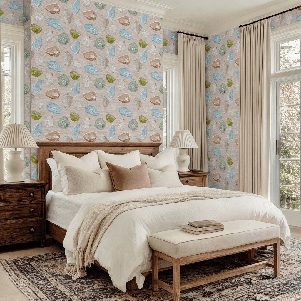 Tidal Trinkets Faux Grasscloth Wallpaper - Lemon Park