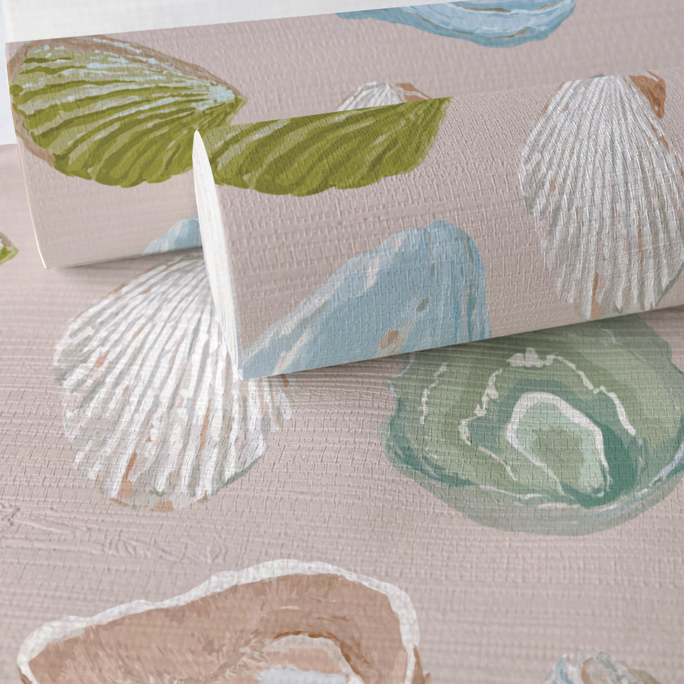 Tidal Trinkets Faux Grasscloth Wallpaper
