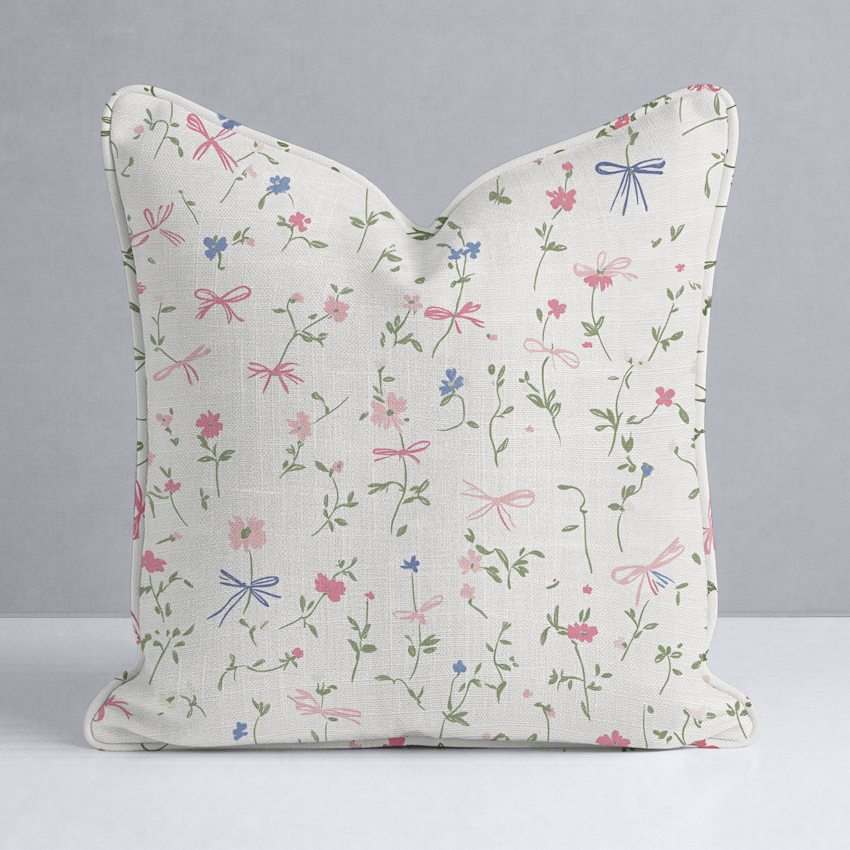 Timeless Ribbons Throw Pillow - Lemon Park