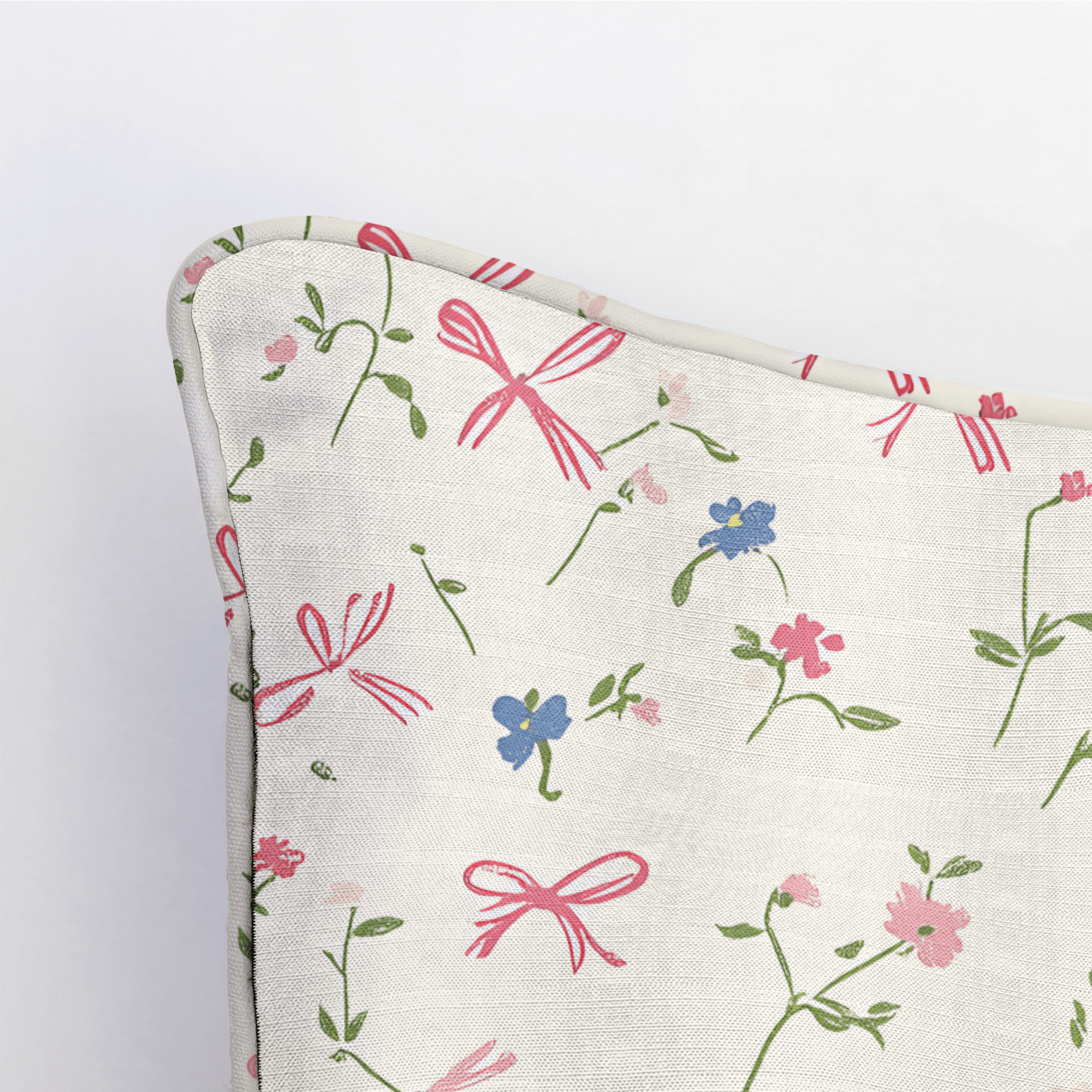 Timeless Ribbons Throw Pillow - Lemon Park
