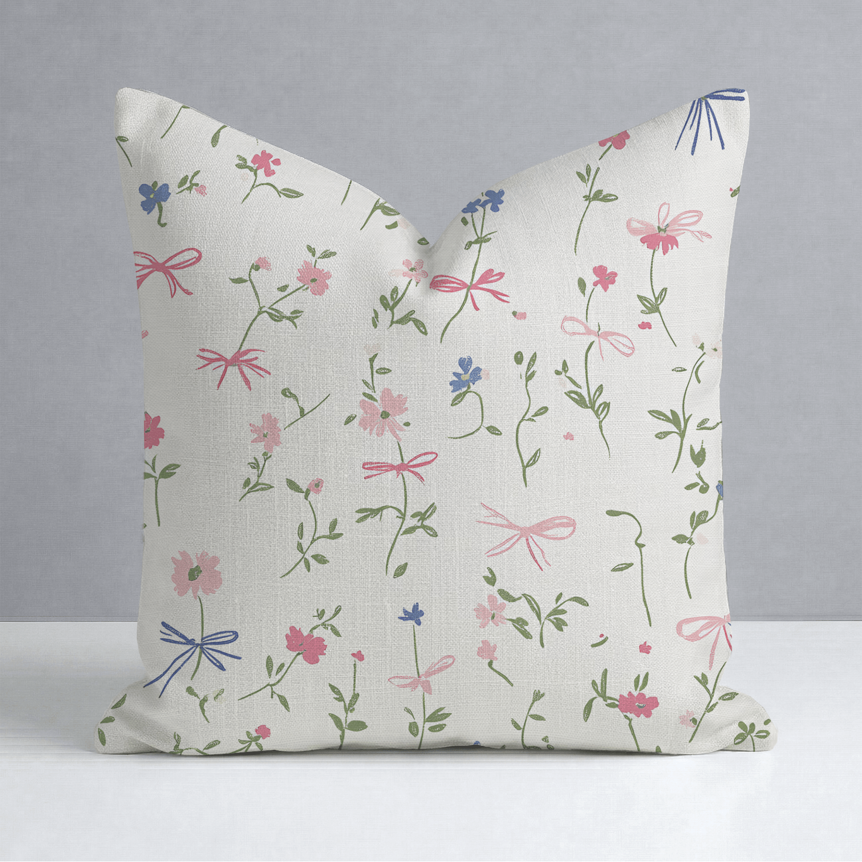 Timeless Ribbons Throw Pillow - Lemon Park