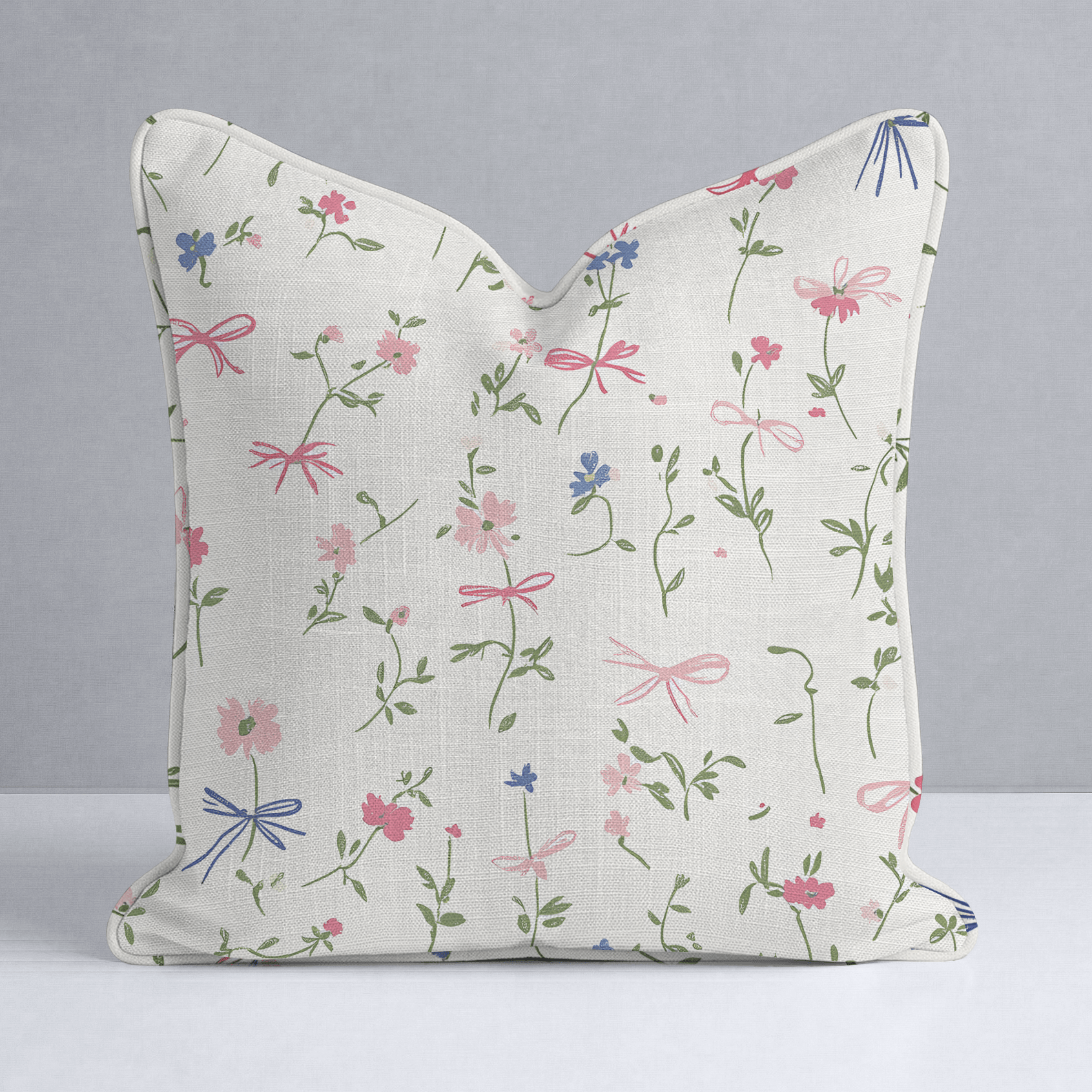 Timeless Ribbons Throw Pillow - Lemon Park