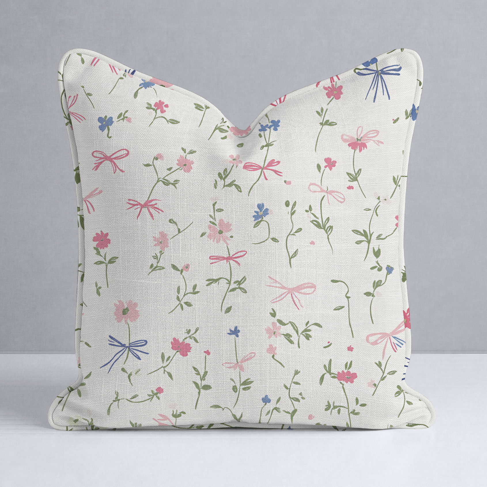 Timeless Ribbons Throw Pillow - Lemon Park
