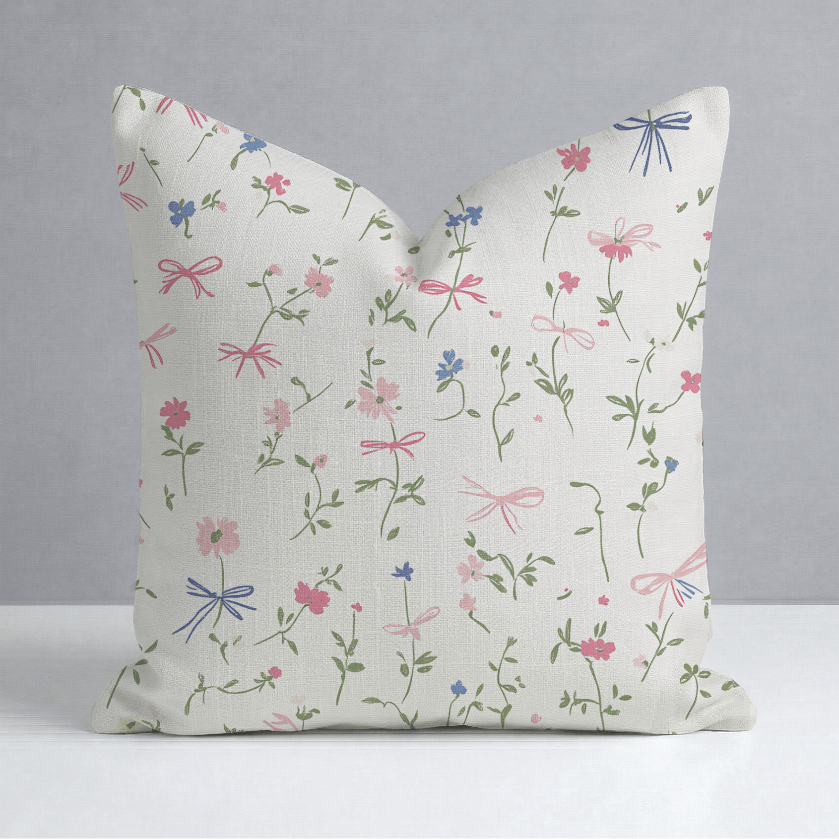 Timeless Ribbons Throw Pillow - Lemon Park