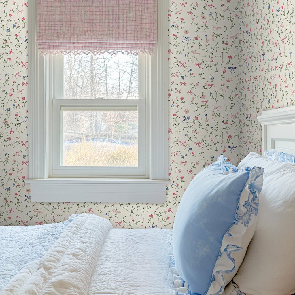 Timeless Ribbons Wallpaper - Lemon Park