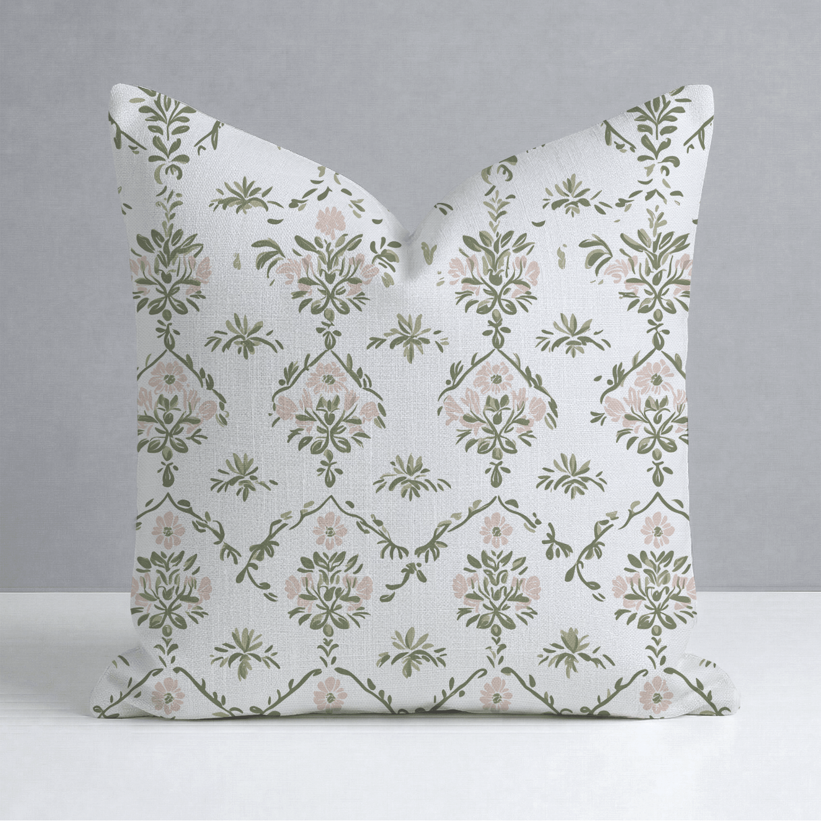 Timeless Trellis Throw Pillow - Lemon Park