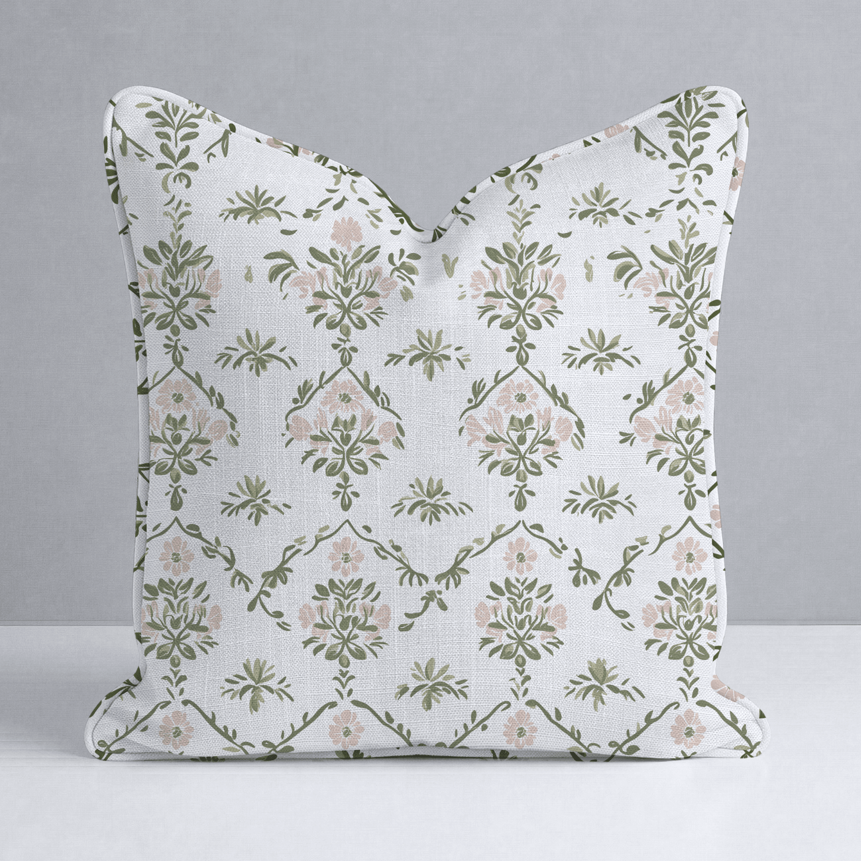 Timeless Trellis Throw Pillow - Lemon Park