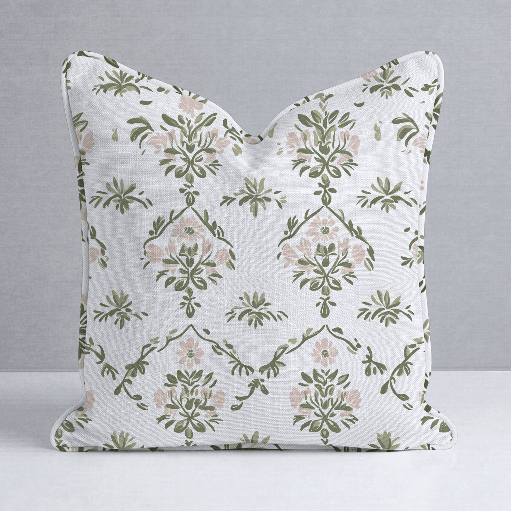 Timeless Trellis Throw Pillow - Lemon Park
