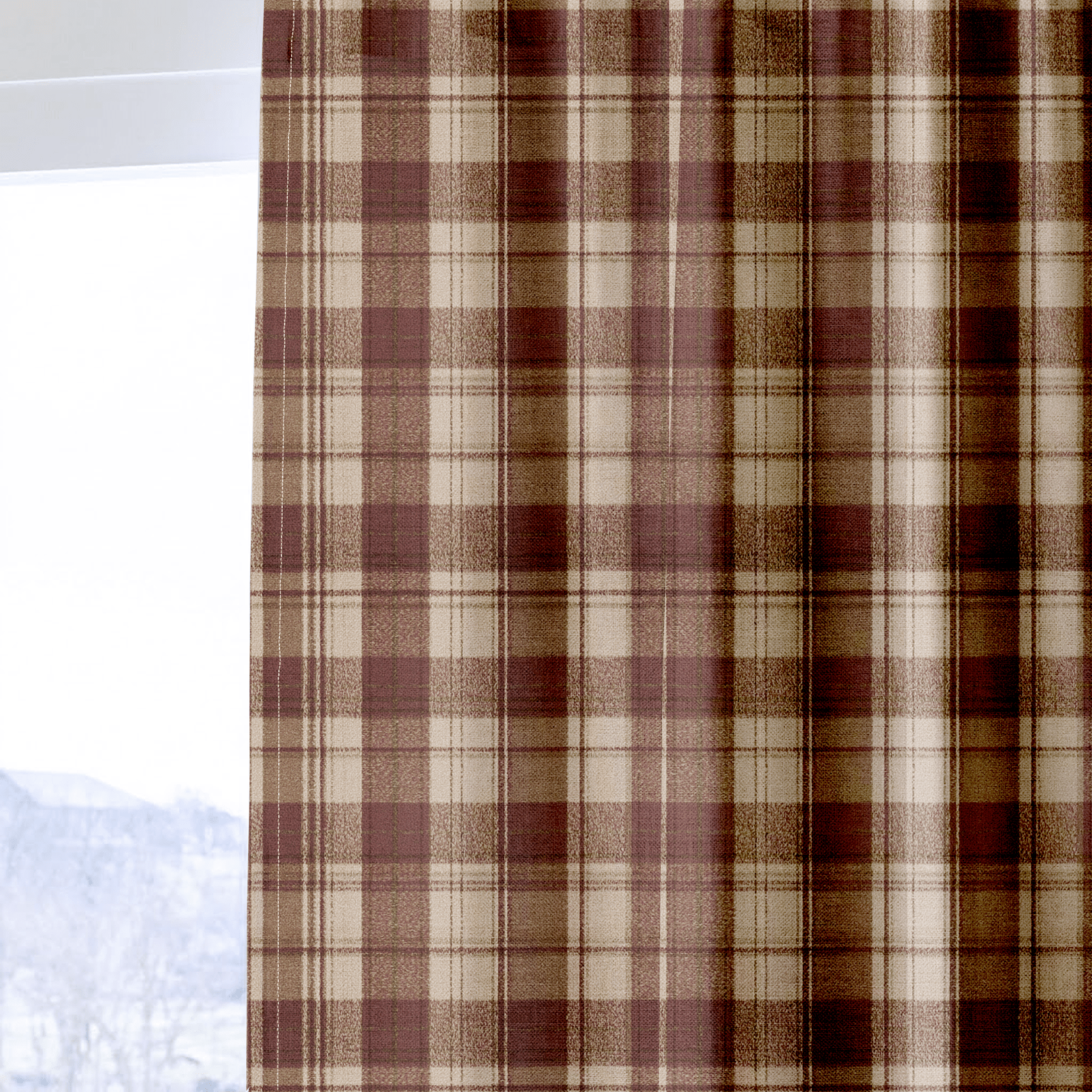Toasted Pecan Tartan - Drapery - Lemon Park